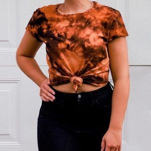 Distressed black tee